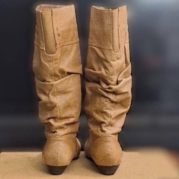 Steve Madden Genuine Leather Slouchy Knee-high Boots - Picture 4 of 11